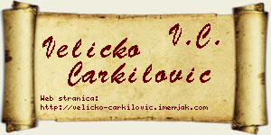 Veličko Čarkilović vizit kartica